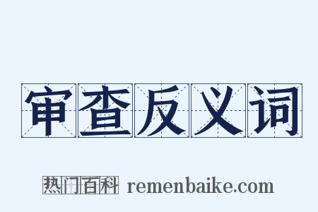 审查反义词是什么意思的图片